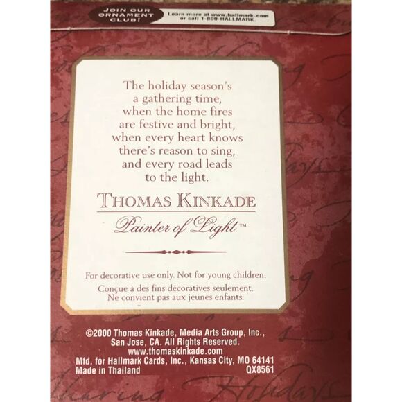 T2 Lot Of 3 1997 Thomas Kinkade Hallmark Victorian Christmas ornaments. - Picture 4 of 10